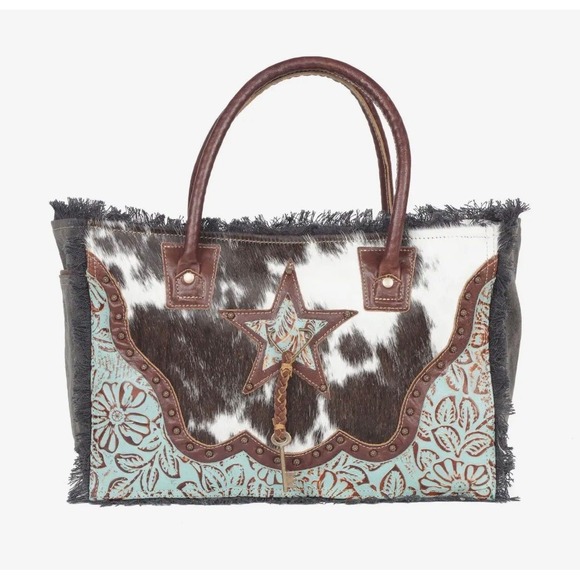 Myra Bag Handbags - Articulate Hairon Large Tote by Myra Bags